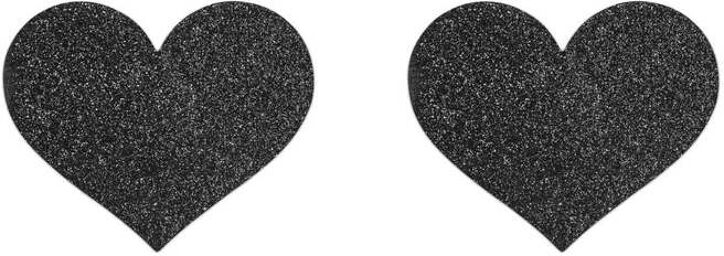 Cache-Tétons Flash Coeur Noir