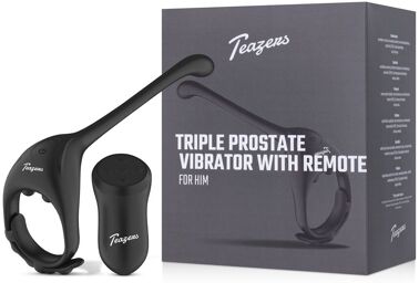 Vibromasseur triple prostate avec télécommande