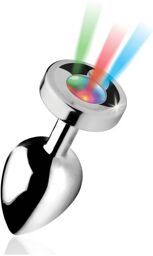 Plug Anal Métal Lumineux Light Up Large Argenté