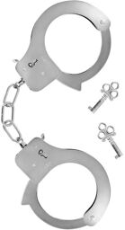 Menottes pour poignets en métal Argent