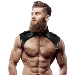 HARNAIS DE COU AJUSTABLE EN CUIR ÉCOLOGIQUE BRIGADE POUR HOMMES
