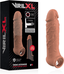 extension de pénis marron en silicone liquide v9
