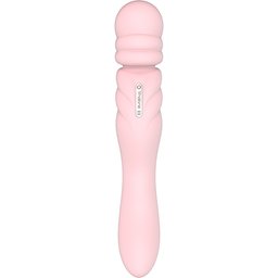 - Vibro Wand double extrémité - Rose pâle