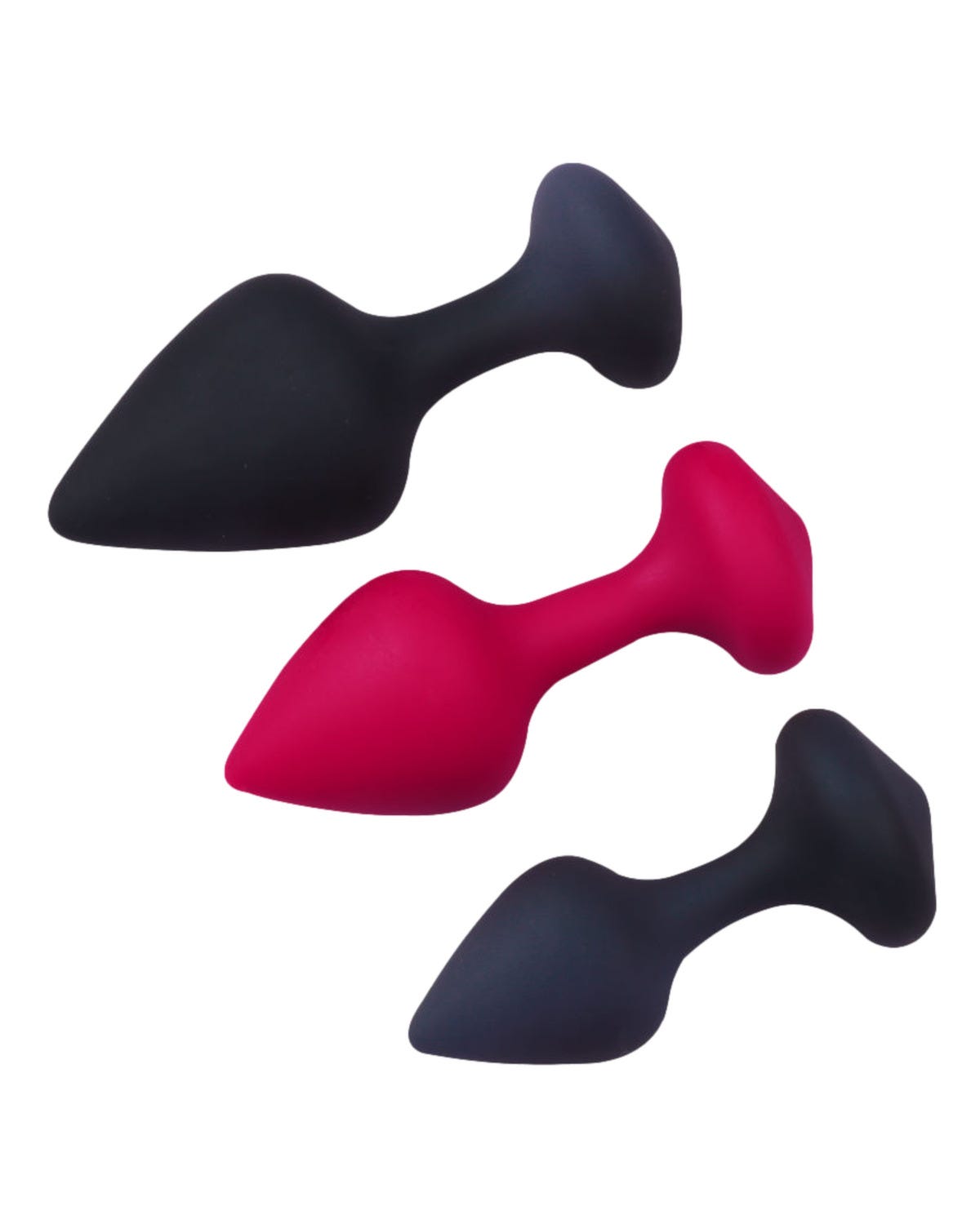Set de 3 Plugs Anals Tricolore - L' As n°4