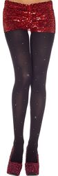 Collant opaque noir avec petits brillants - MH37002BLK Noir