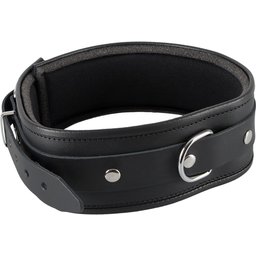 Collier en cuir avec anneau en D