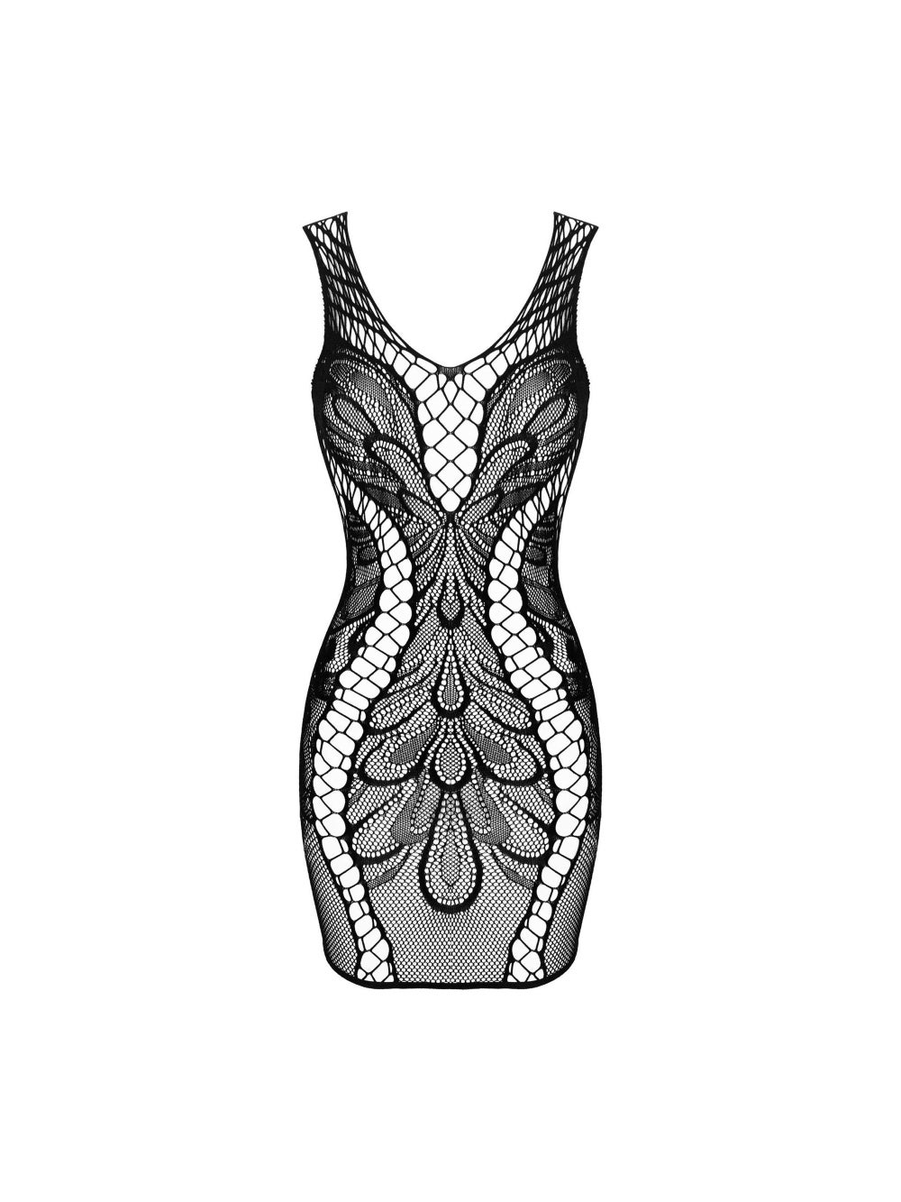 Robe ajourée D608 noir