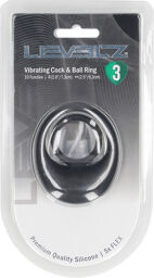 Anneau vibrant en silicone liquide pour le pénis et les testicules - Noir