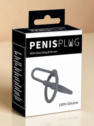 Plug pénien avec anneau flexible en silicone doux