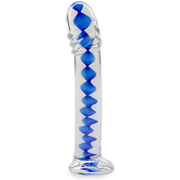 Gode godemichet en verre Infinity gode vaginal ou anal homme ou femme - Bleu