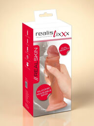 Gode en silicone doux à double densité avec ventouse réaliste