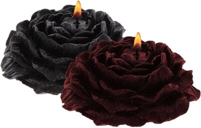 2 Bougies Sm Rose Candles Noire-Rouge
