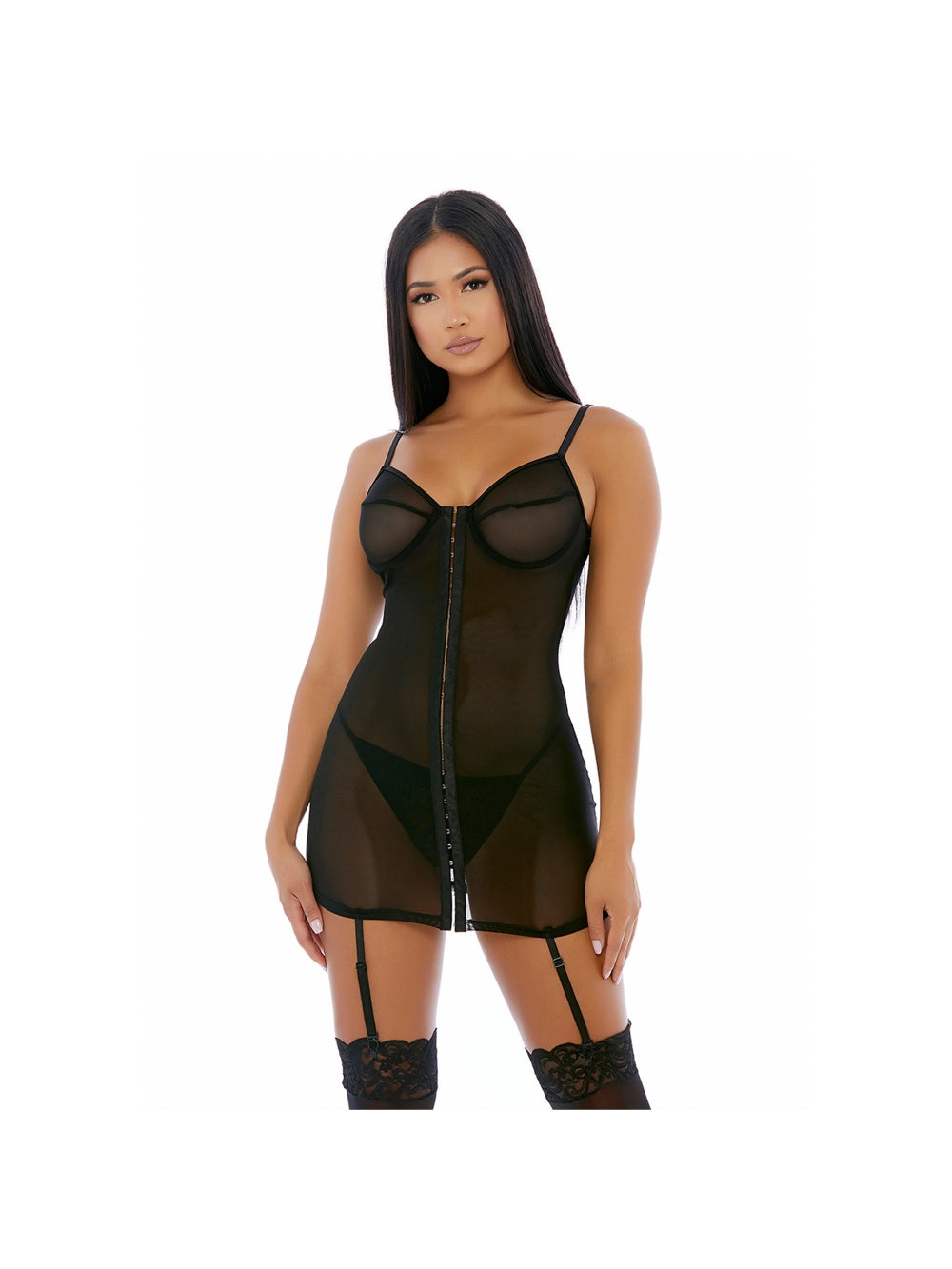 Guêpière Longue Hook Me Up Noire