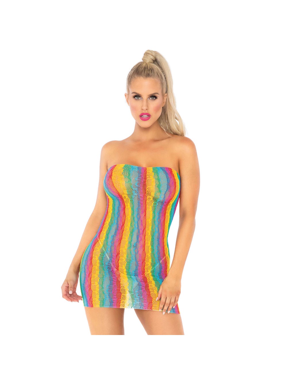 Robe Tube 86163 Motifs Léopards Multicolore