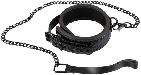 Collier Choker & Laisse Noir Noir