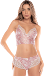 Mapalé Ensemble 2 pièces rose dentelle confort et sensualité Rose