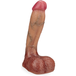 Gode godemichet ventouse ultra réaliste en silicone Lino gode vaginal ou anal homme ou femme - Peau mate