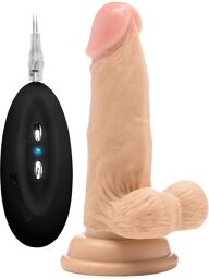 Gode Réaliste Peau Vibrant 15 cm avec testicules et ventouse 6