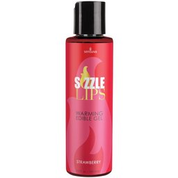 Sizzle Lips - Gel chauffant comestible à la fraise - 125 ml