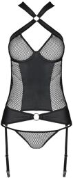 Amanda corset & string black Noir