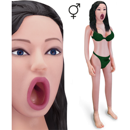 Poupée gonflable trans vibrante brune Anita