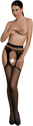 Collants effet jarretelles noirs Noir