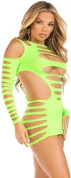Mini dress 87211 Verte Vert fluo