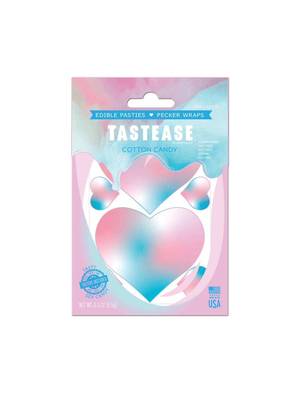 Cache-Tétons Comestibles Coeur Barbe à Papa