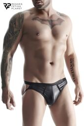 Jock strap noir wetlook - 17544 Noir