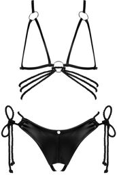 Cordellis ensemble ouvert - Noir wetlook Noir
