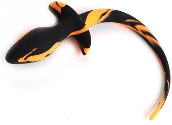 Plug Queue de chien Dog Tail 7.5 x 3.1cm Noir-Orange