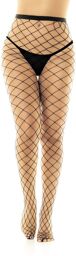 Collant en large résille sexy - MAL1106BLK Noir