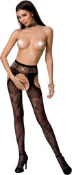 Collants effet ligas noirs Noir