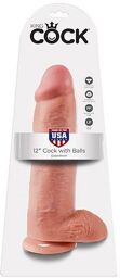 Gode ventouse testicules - 30 cm Ø 7 cm
