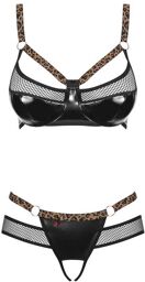Ensemble 2 Piàces Ouvert Electricia Noir & Léopard Noir