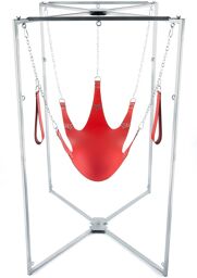 Kit Sling Cuir 5 Points Rouge Armature Grise