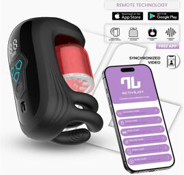Torky Masturbateur rotatif à compression avec contrôle via application