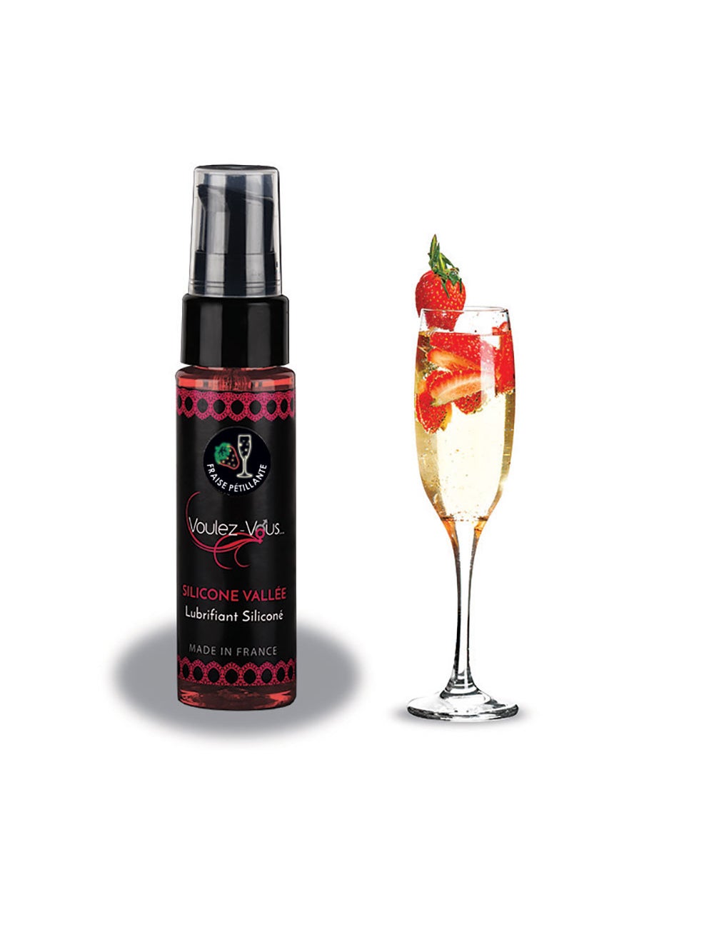Lubrifiant silicone fraise pétillant Silicone Vallée 35 ml