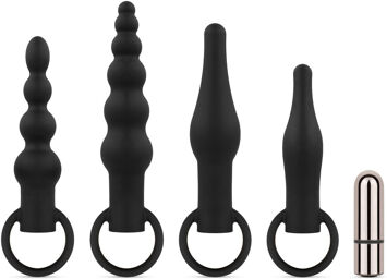 Set de plugs anaux en silicone avec vibromasseur rechargeable