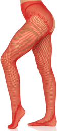 Collants Couture Ouverts à l’Entrejambe Rouges Rouge