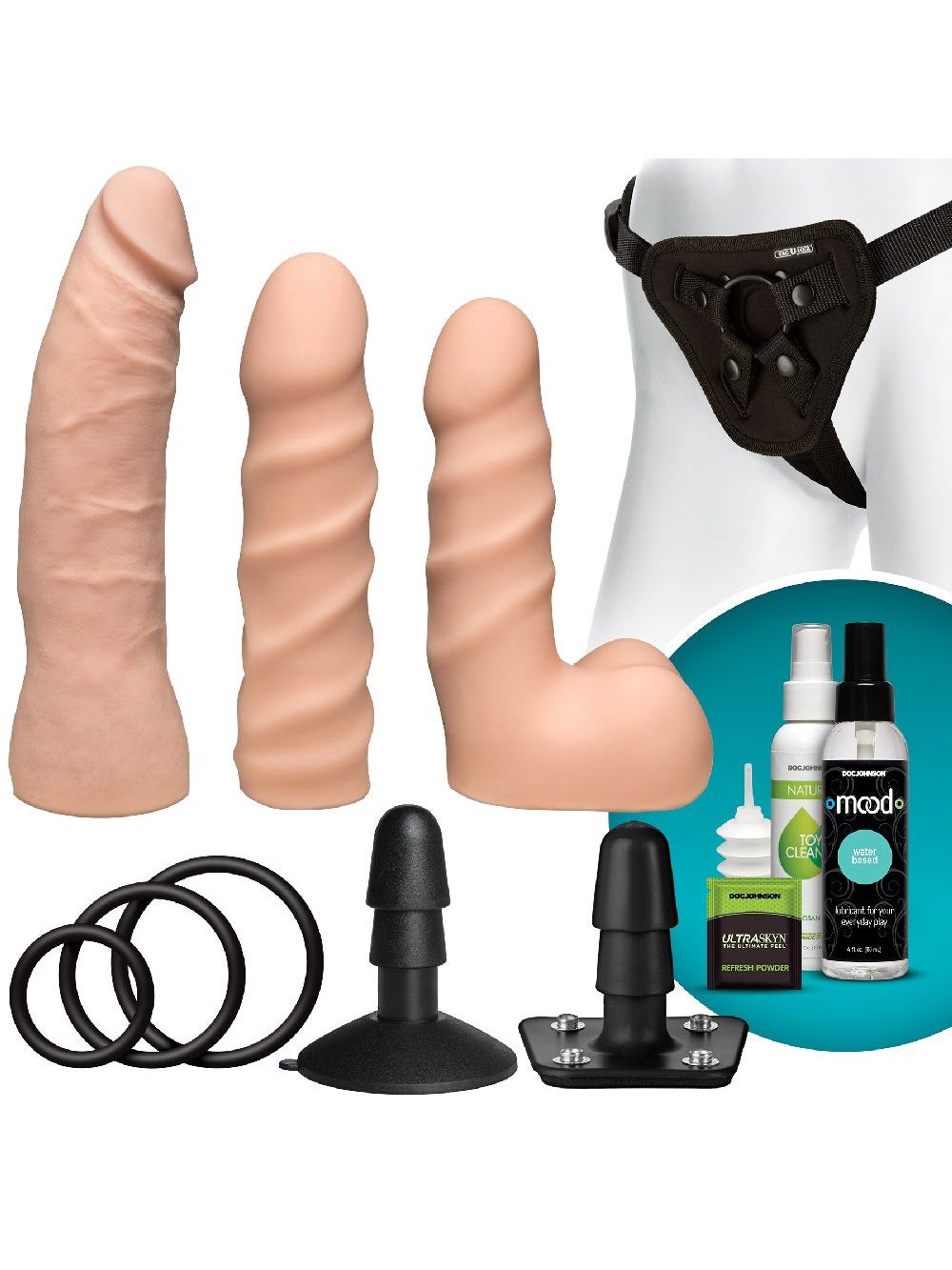 Coffret Gode Ceinture Vac-U-Lock Dual Density Starter Set Vanilla