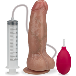 Gode godemichet ventouse éjaculateur Brian 17,3cm gode vaginal ou anal homme ou femme - Peau claire