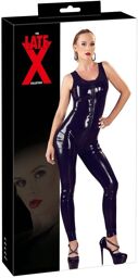 Latex Catsuit Manche courte Noir