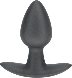 Plug anal en silicone lisse - Small - 6,5 cm - Gunmetal