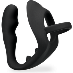 Vibromasseur anal Stimulateur prostatique anneau silicone - Noir