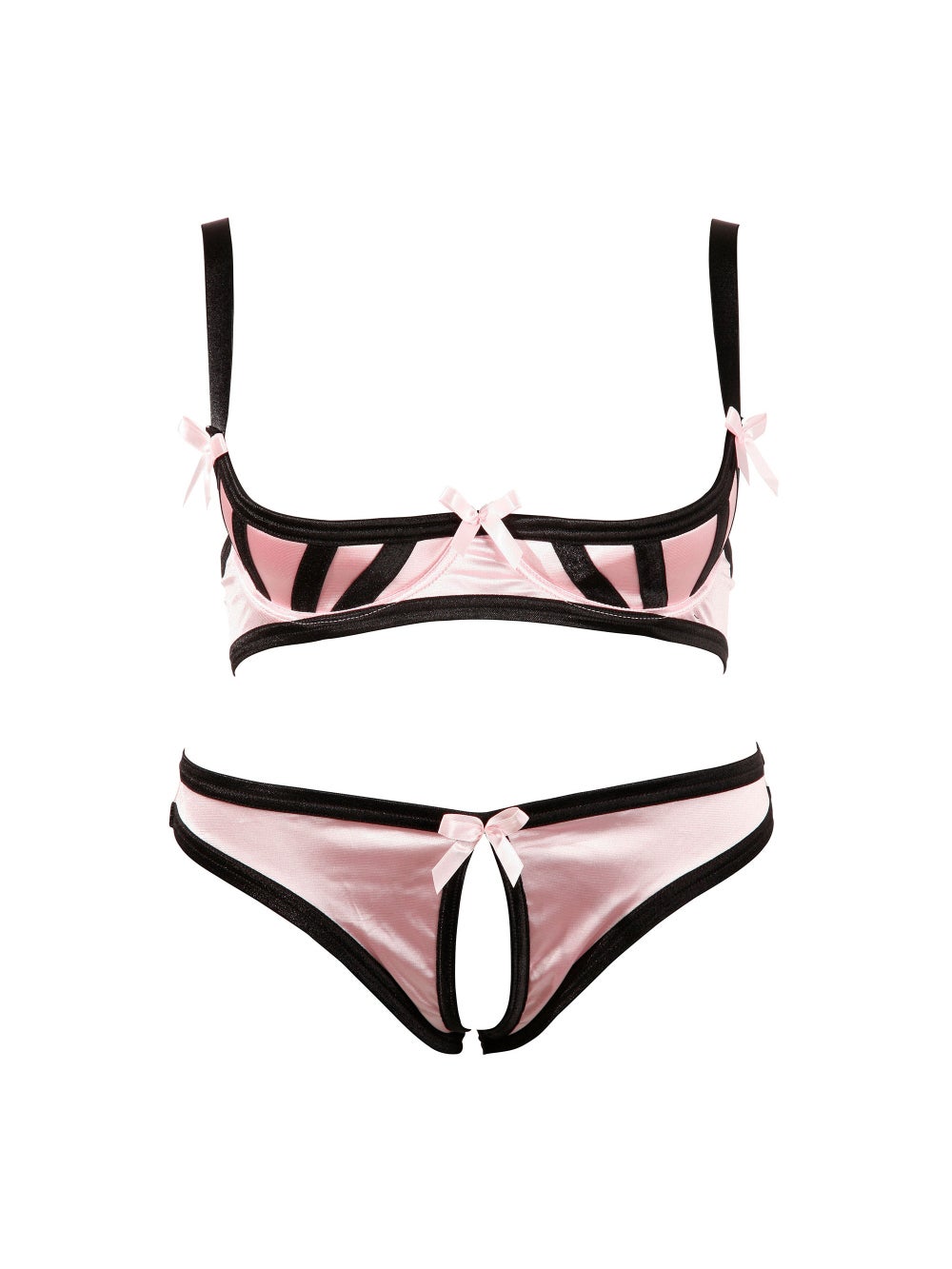 Ensemble Satin Rose 2 Pièces