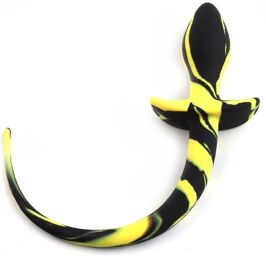 Plug Queue de chien Dog Tail 7.5 x 3.1cm Noir-Jaune