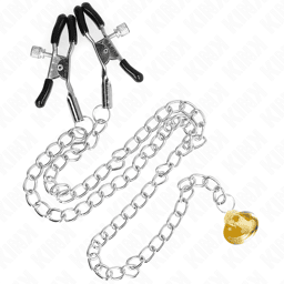 pinces à tétons chaîne avec pendentif corne 30 cm