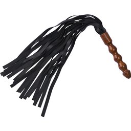 Martinet en Cuir avec Poignée en Bois 60 cm