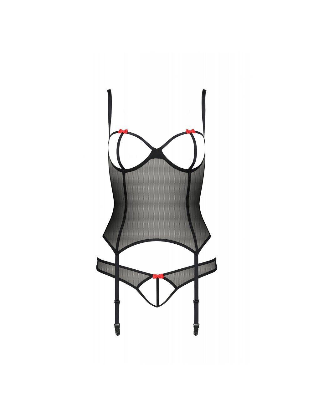Guêpière Ouverte Heidi Devil Collection Noire